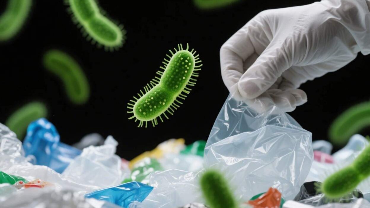 Bioengineered Bacteria for Plastic Waste Conversion