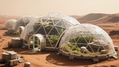Closed-Ecosystem Bio-Domes for Mars Colonies