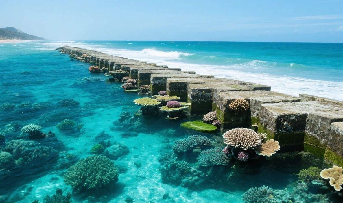 Genetically Engineered Coral Reefs for Coastal Defense