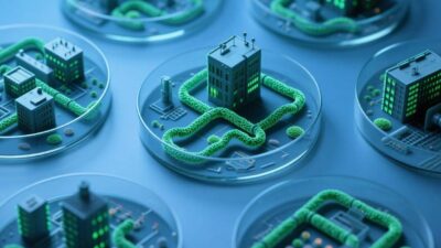 Microbial Cities Engineering Bacteria to Build Infrastructure