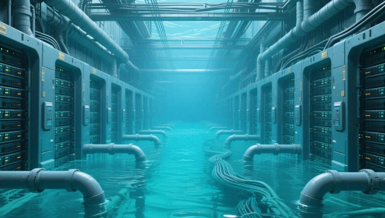 Underwater Data Centers Powered by Seawater Cooling